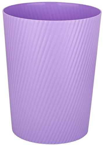 UUJOLY Kleiner Mülleimer, Mülleimer für Badezimmer, Waschküche, Küchen, Büros, Kinderzimmer, Schlafsäle (Taro-Lila)
