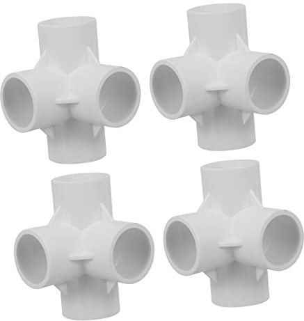 Hemobllo 4stücke Pvc Wasserrohr Fitting Vier Weg Adapter Joint Verbindung Winkelstück