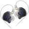 KZ ZSN PRO 2 HiFi IEM Earbud, Dynamic Driver and Balanced Armature Hybrid in-Ear Headphone,KZ Heavy Bass Music Wired Earphone (Glare Blue, Without mic)