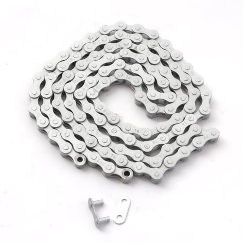 KHE BMX/FIXIE Kette 1/2 x 1/8 112 Glieder Links nur 365g mit Kettenschloss - silber