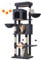Feandrea Large Cat Tree, 175 cm Tall Cat Tower, Multi-Level Cat Condo with 2 Caves, 2 Baskets, 5 Scratching Posts, Self-Groomer, Perch, Hammock, for Indoor Cats, Dark Grey PCT182G02