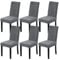 HZDHCLH Stuhlhussen, dehnbar, modern, für Esszimmer, Küche, Hochzeit, Party, waschbar, Stuhlschoner (6 Stück, dunkelgrau)