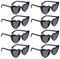 8 Paar Retro Herz Sonnenbrille, Schwarz Sonnenbrille Herzform Lustige Sonnenbrille Party, Hippie Herzform Brille 90er Mit Uv380-Schutz, Herzbrille