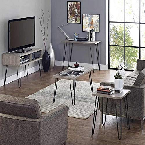 Pieds de Meubles-4pcs Pieds de Table en métal Pieds de Table en épingle à Cheveux Pieds de Chaise Pied de Bureau Pieds de Table en Fer forgé Épaisseur (4 pièces -50cm (noir diamètre 10mm))