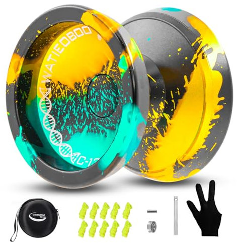 WATIEOBOO YOYO Responsive Yoyo Professional, C130 Fingerspin-Jo für Kinder, Erwachsene, Anfänger, Metall, Nicht reagierend, Yoyos für Erwachsene