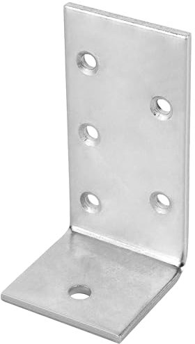 Parotec 10 Équerres métalliques pour charpente, montage, 100 x 50 x 50 x 4 mm, connecteur bois, acier galvanisé, équerre de fixation, équerre de renfort pour construction