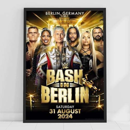 Themed WWE Print – Bash in Berlin Gruppen-Poster Wrestling Wandkunst (21 cm x 29,7 cm – A4)