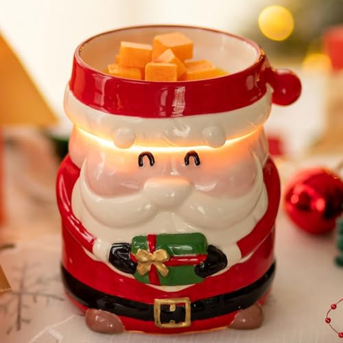 Candeldo Electric Wax Melt Burners: Wax Melter for Scented Wax Christmas Candle Warmer with 2 Replacement Light Bulbs Fragrance Wax Burner Christmas Table Centrepiece Decorations