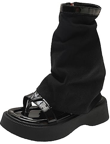 Stivali Tacco Stivaletto Donna Estivo con Zeppa Interna Stivali Neve Stivali Moto Donna Impermeabile Scarpa Estiva Donna Stivaletto Donna Basso Stivali Cowboy Donna Chiusura