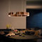 LED Pendelleuchte Modern Esstisch Hängeleuchte Minimalistisch Esszimmer Hängelampe Warmweißes Licht Wohnzimmer Kronleuchter Aluminium Schirm Kreativ Lampe Restaurant Büro Deckenbeleuchtung Roségold(D4