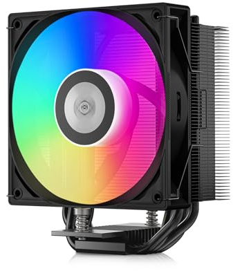 PCCOOLER CPS ARGB Refroidisseur de processeur RT400 ARGB 4 caloducs 120 mm PWM Ventilateur 235 W TDP silencieux universel pour Intel LGA 115X/1200/1700/1851 et AMD AM4/AM5