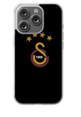 Gök-Türk Weiche Silikonhülle Hülle Galatasaray GS für iPhone 14, 14 Pro, 14 Pro Max, 15, 15 Pro, 15 Pro Max, 16, 16 Pro, 16 Pro Max - schwarz (iPhone 16 Pro)