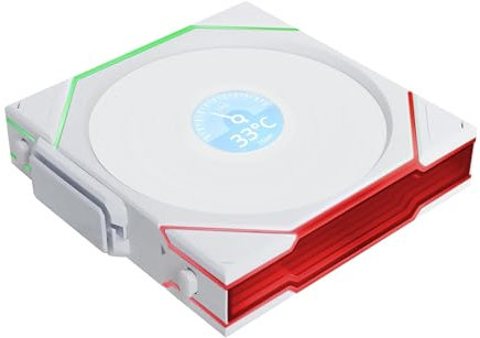 Lian Li UNI Fan TL - Ventilador inalámbrico para PC LCD de 120 mm RGB, color blanco, ventilador PWM, 26 ledes ARGB, hasta 1900 rpm, sistema de ranuras, alto flujo de aire, baja vibración, silencioso