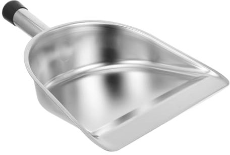 HOMOCONO Paletta per Spazzatura in Acciaio Inossidabile Paletta Pratica per Pulizia della Casa Manico Ergonomico per Uso Quotidiano in Cucina Ufficio e Altre Aree