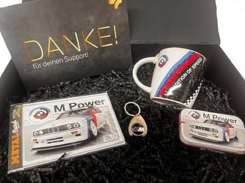 BMW M Performance Geschenkset – Tasse Einkaufschip Blechpostkarte Pillendose