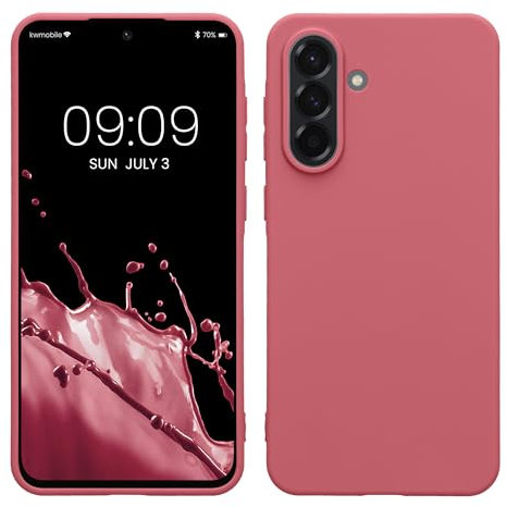 kwmobile Hülle kompatibel mit Samsung Galaxy A56 5G Hülle - weiches TPU Silikon Case - Cover geeignet für kabelloses Laden - Dark Rose