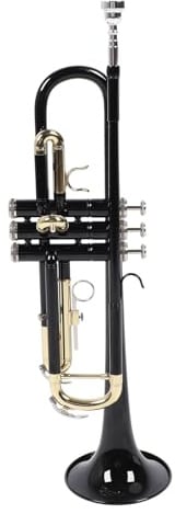 Joyance Trompete Instrument Bb Trompete Messing Instrument Ständer Set für Anfänger, Profional Performance, Schwarz-Finish, Inklusive Mundstück und Koffer