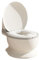 Pot Bébé Toilette, Siège d'Apprentissage de la Propreté, 1-4 ans, 0-50 kg, Pare-Éclaboussures, Vrai son de Chasse, Cuvette Amovible, Facile à Nettoyer, Pied en Caoutchouc,Gris-1PC