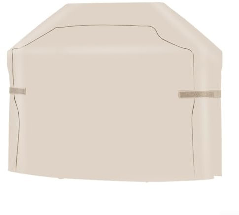 Housse de protection pour barbecue à gaz 210D Oxford imperméable et robuste avec sac de rangement Beige Double coutures avec sangles 170 x 61 x 117 cm