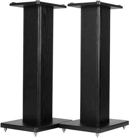 SOCOMFAY 24 inch Heavy Duty Speaker Stands, Hollowed Stands with Sand Filling Tuning Function Speaker Stands Pair Universal Floor Speaker Stands Pair for Home Theater and Studio Monitors