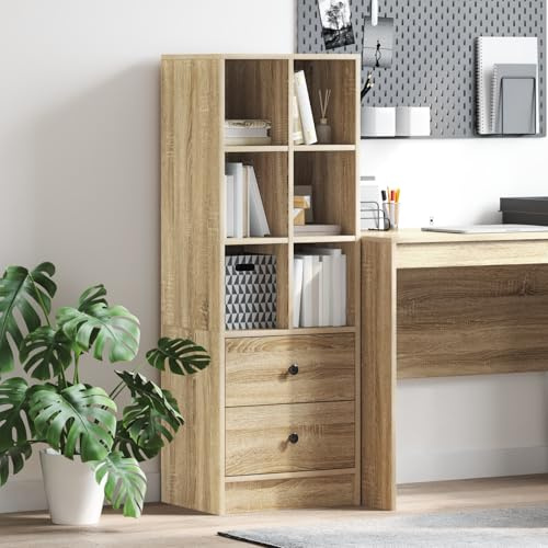 ZQQLVOO Sonoma-Eiche Regal Sonoma-Eiche MDF Groß Regal Rechteckig flurschrank Schrank for Büro Innenraum