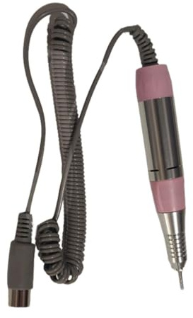 YIXANNX Mango eléctrico profesional para molinillo de uñas, pieza de mano ergonómica para moler uñas, piezas repuesto, accesorios para pedicura, Rosado