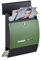 Relaxdays Design Briefkasten mit Zeitungsfach, Pulverbeschichtet, HxBxT: 45 x 35 x 11 cm, Wandbriefkasten, schwarz-grün