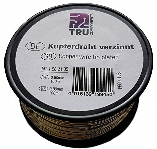TRU Components Kupferdraht 1515008/22 1562136 Außendurchmesser (ohne Isolierlack): 0,80 mm, 22 m