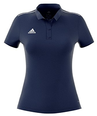 adidas Damen Poloshirt Core 18, Dark Blue/White, XL, CV3678