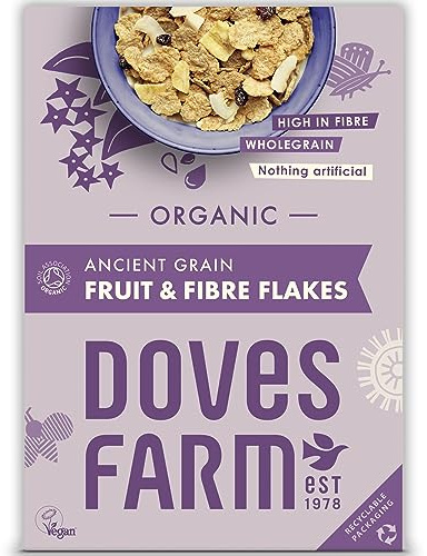 Doves Farm Gluten Free and Organic Fibre Flakes, 375 gram