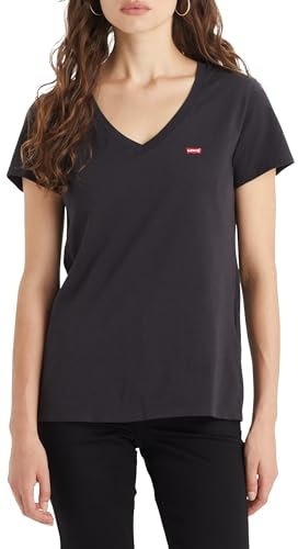 Levi's Perfect V-Neck T-Shirt Femme, Caviar, M
