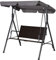 Outsunny Hollywoodschaukel 2-Sitzer Gartenschaukel Schaukelbank Verstellbares Sonnendach Stahlrahmen Rattan 140 x 110 x 151 cm