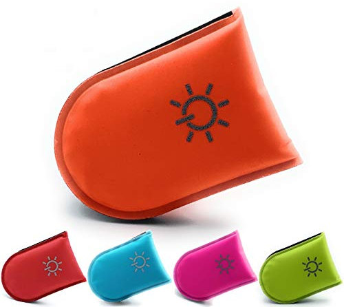 ELANOX LED Clip für hohe Sichtbarkeit bei Allen Outdoor Aktivitäten sowie für Kinder Rucksack, Sportbeutel usw. (orange)