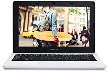 MEDION Ordenador portátil E11201 Education, pantalla HD de 11,6 pulgadas, 0,4 kg, Intel Celeron N3450, RAM de 4 GB, SSD de 64 GB, tarjeta gráfica Intel HD Graphics, Windows 10 Pro Academic StF Value