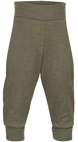 Engel Natur, Baby Bekleidung, Hose breiter Bund, 1 Stück, 70% Wolle, 30% Seide (74-80, Olive)