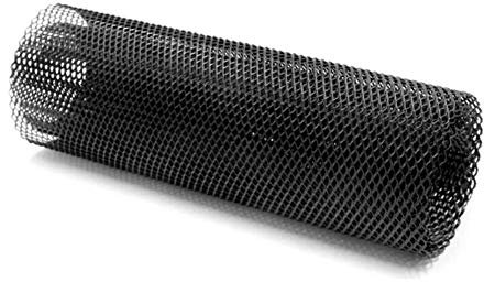 Alu Renngitter,Aluminium Racegitter Streckgitter,Universal Auto Car Grill Mesh Net Aluminiumlegierung Alu Kühlergrill Einsatz Blatt Gitter Körper Stoßstange Rauten Grill,100x33cm,Schwarz 8 X 25mm