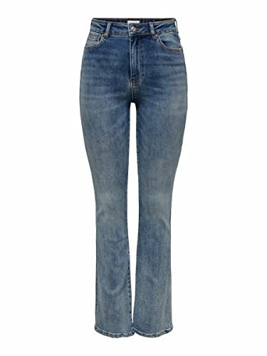 ONLY ONLMILA HW Flared DNM BJ13994 Noos Jean Extensible, Medium Blue Denim, 32/30 Femme