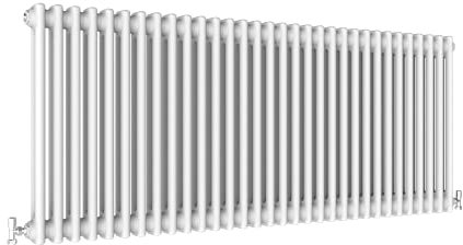 White Radiator Traditional 2 Column Radiator Horizontal Radiators Cast Iron Style 600x1460mm Central Heating Interior Design