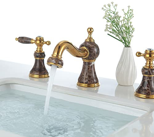 Grifo de jade de estilo europeo, lavabo antiguo, grifo de mueble de baño