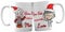 Bulabadoo Coppia Tazze Natale Personalizzabili - Gadget Natalizio - Innamorati - Buone Feste - Robottino - Robottina - Coppie - Pensieri Natalizi