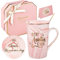 DONGSHANGIFT Auntie Ever Mug - Auntie Coffee Mug Gift Set for Aunt, 14oz (Pink)