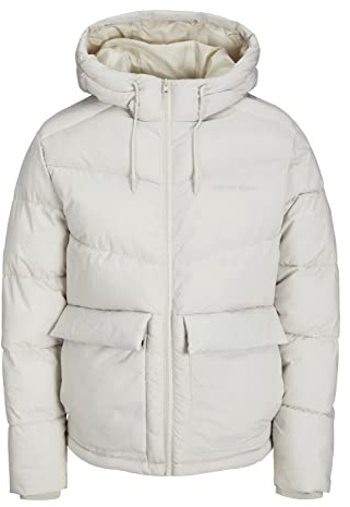 JACK & JONES Men's Jorvesterbro Sn Puffer Jacket, Moonbeam, XXL