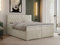 MKS MEBLE Boxspringbett 200x200 mit Bettkästen, Bett 200x200 mit Matratze und Topper, Polsterbett 200x200 mit Bettkasten und Matratze - PERA - Beige Velvet - H3