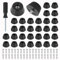 Knpwer 50 Pcs Pieds en Caoutchouc,Pieds Ronds en Caoutchouc Noir 30 * 22 * 15mm,Pieds en Caoutchouc à Visser,Pieds en Caoutchouc à Découper,pour Tables Bois Chaises Meubles