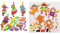 Baker Ross Steck-Bastelsets Seepferdchen (6er-Pack) & Bastelsets für Deko-Magneten „Frecher Schimpanse“, für Kinder-Kunsthandwerksprojekte (8 Stück), Blau,Grün,Lila, Mittel