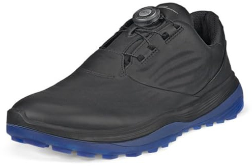 ECCO Mens LT1 M Boa Waterproof Leather Golf Shoes - Black - UK 9-9.5