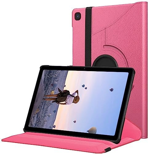 KONDUWANA Samsung Galaxy Tab A7 Case 10.4 Inch 2020/2022 | PU Leather 360° Rotate Cover with PC Hard Back Shell | Samsung Tablet Case A7 10.4 Auto Wake/Sleep Function (Pink)