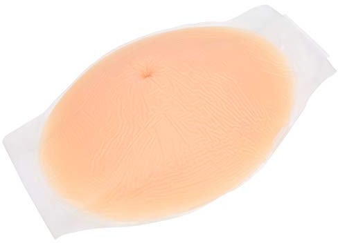 Faux Ventre de Grossesse, Ventre de Femme Enceinte en Silicone Artificiel Photographie Acteur Performance Prop Faux Ventre avec Sangles pour Cosplay (2-4 mois)