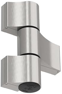NAJDER Cerniera per porte in alluminio Jocker 160 kg 67 mm, Cerniera per ante, Cerniera a 3 ali, Cerniera a vite in alluminio estruso resistente, colore: acciaio inox