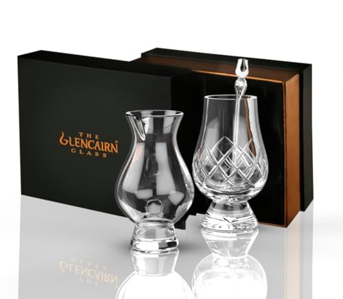 CUT GLENCAIRN Whiskeyglas mit Wassertropfer und Krug Geschenkset